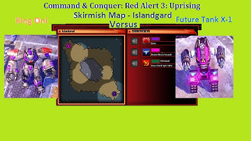 C&C Red Alert 3 - king oni vs future tank x-1 in Skirmish Map - Islandgard