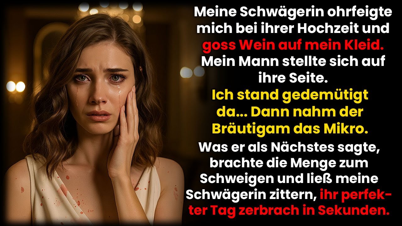 Meine Schwägerin ohrfeigte und demütigte mich bei ihrer Hochzeit–bis der Bräutigam das Mikro nahm