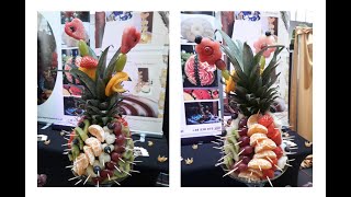 Fruit Carving Workshop - Dekoracje w owocach i warzywach. Owocowe ananasy.