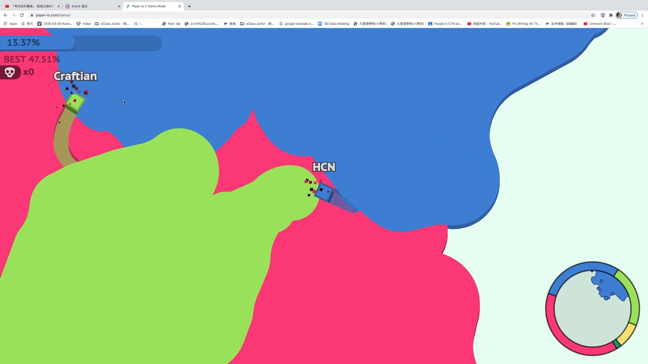 paper.io 2 #3 (team mode) - YouTube