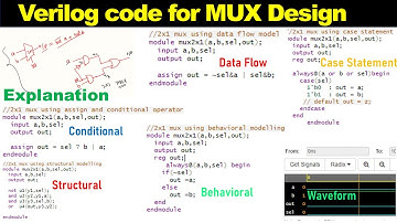 verilog code for multiplexer with test bench