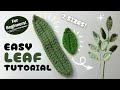 Crochet EASY LEAF 2 Sizes For Beginners Step By Step Tutorial Crochettutorial Quickcrochet 