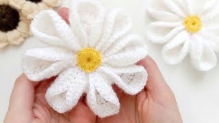 :          Crochet this (3d) daisy with 