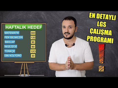 EN DETAYLI ÇALIŞMA PROGRAMI | FEN LİSESİ HEDEFLEYENLER | LGS