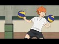 Hinata works on picking up balls at the Shiratorizawa ,  Kageyama was surprised by the Little Giant