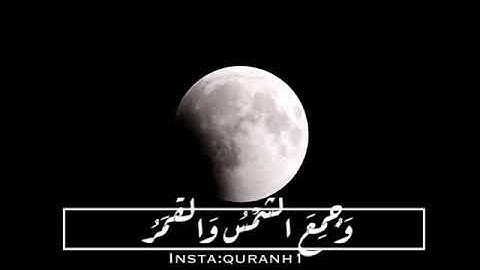 آية (فَإِذَا بَرِقَ الْبَصَرُ (7) وَخَسَفَ الْقَمَرُ (8).. القارئ وديع اليمني