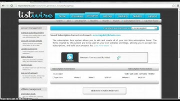 Create subscription Form in Listwire