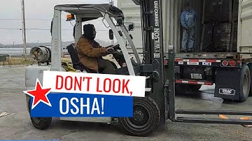 Unloading a Trailer Without a Loading Dock at a Tarp Manufacturer