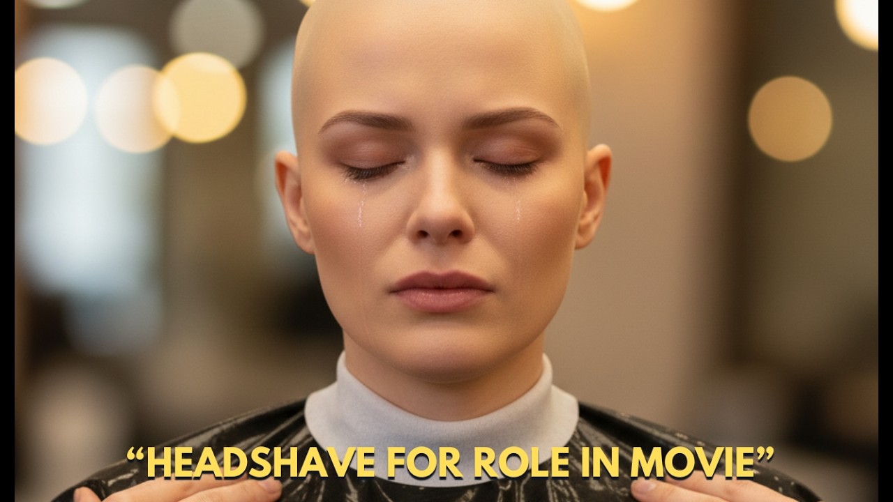 Beautiful Woman Actress Getting Headshave For Role - YouTube