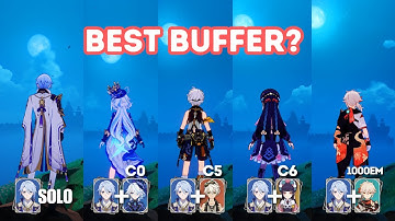 BUFF DMG COMPARISON | lvl10 Furina burst vs C5 Bennett vs C6 Yunjin vs 1000EM Kazuha | Ayato
