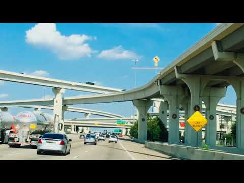 Travel Cypress to Houston City USA || Wider Road Views Of Houston Texas||