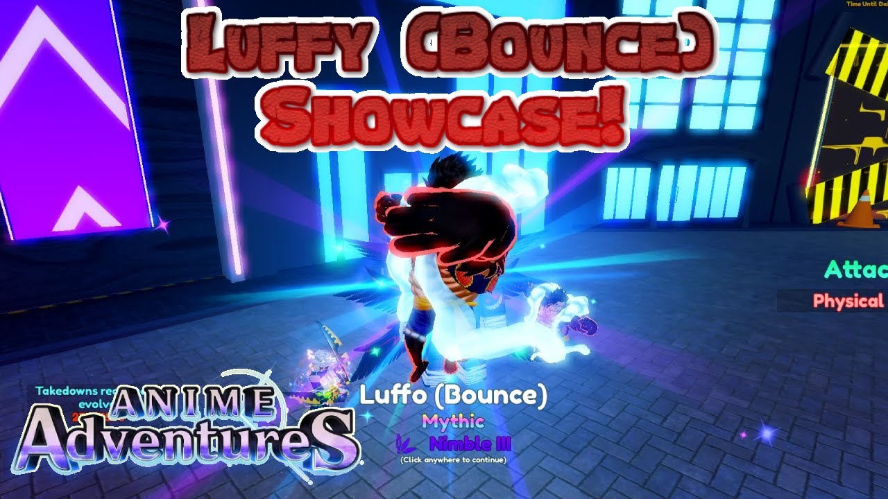 NEW ANIME ADVENTURES ONE PIECE UPDATE | NEW LUFFY (BOUNCE) SHOWCASE!!!