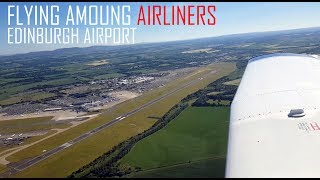 Flying Among Airliners! Edinburgh Airport \& City from the Sky