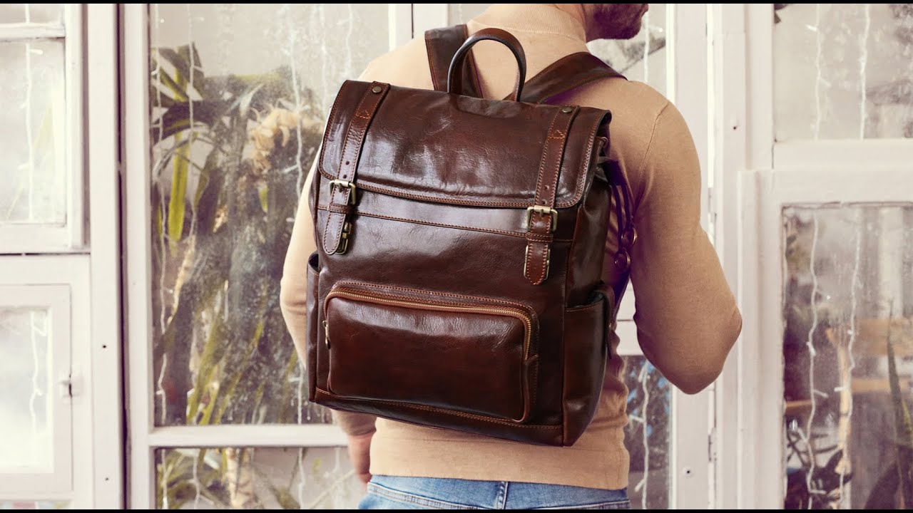 Time Resistance Brown Italian Leather Garment Bag - Travels with Charley -  Frederic St James