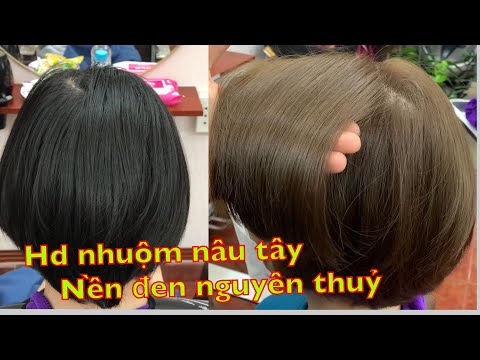 Màu Nâu Sáng Nam - Hướng dẫn nhuộm nâu tây trên nền tóc đen nguyên thủy