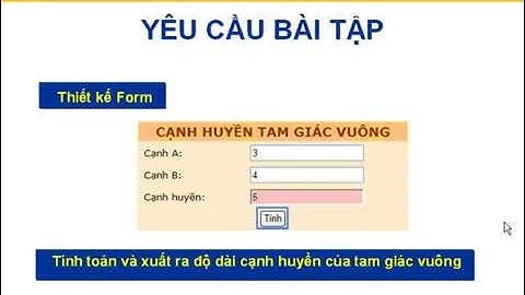 Hướng dẫn tính cạnh huyền tam giác vuông bằng php