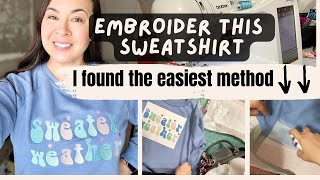 BEGINNER EMBROIDERY ON CLOTHES, MACHINE EMBROIDERY A SWEATSHIRT ON BROTHER 2500D.