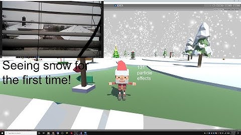 Adding particle effects to Unity and seeing snow for the first time!