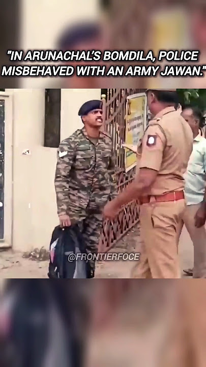 Army😈 vs Police🤡 Fight  in Bomdila ( arunachal pradesh)/ Indian Army/ #army #military #shorts #viral