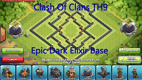 Clash Of Clans-TH9 Amazing Dark Elixir Farming Base(Air Sweeper Special)