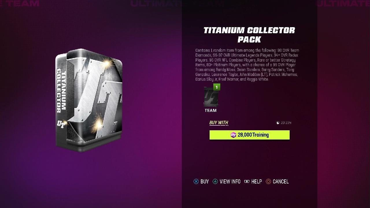 ARE THESE PACKS WORTH THE TRAINING!TITANIUM COLLECTOR PACK OPENING!MADDEN 23 ULTIMATE TEAM