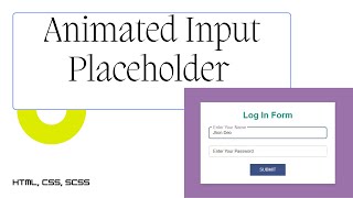 Animate Input Box || Floating Label Input Box || CSS Animation