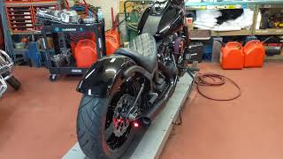 Freddy's 2004 Softail. 95", Headquarters/Sachs top end. D&D exhaust. Black Bike wheels.