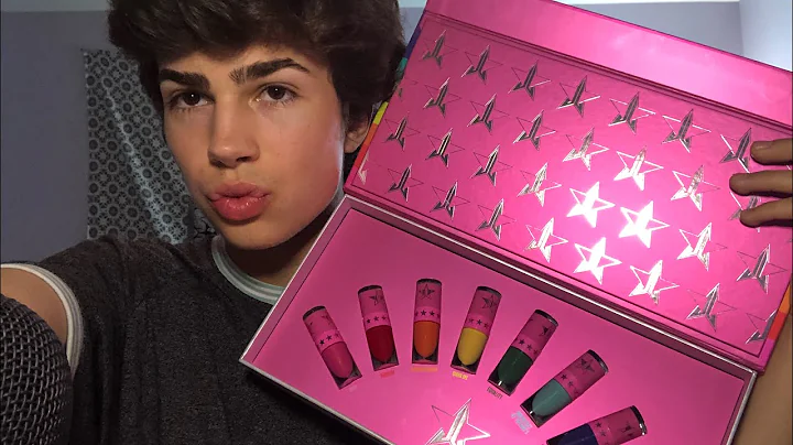 ASMR- Jeffree Star Rainbow liquid lipsticks | Try on and Haul | (Major Tingles!!)