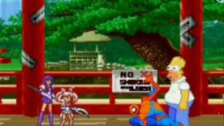 Mugen Sailor Mini Moon  Sailor Saturn Vs Homer Simpson  Spiderman