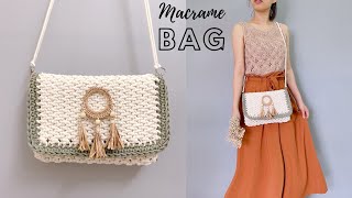 Macrame tutorial  - Shoulder bag - Bag DIY #13