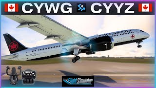 BOEING 787-9 | WINNIPEG to TORONTO Live | MSFS on VATSIM | Horizon Sim