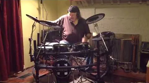 Allen Rankin playing my Roland kit for the first t...