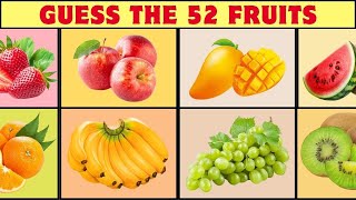 Guess The 52 Fruits Images In 3 seconds | Guess The Fruit In 3 Seconds #guessthefruit #quiz #puzzle