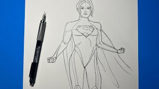 How To Draw SUPERGIRL(DRAWING TUTORIAL)