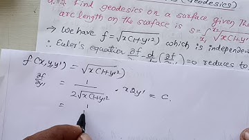 18MAT31 Calculus of Variations,Geodesics Session-60 by Prof.Madan Talekar