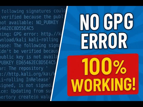 How to fix GPG Error "Public Key is Not Available Kali Linux , Debian  and other