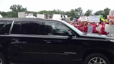 Protesters Boo Christie On Arrival At Livingston P...