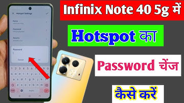 infinix note 40 5g hotspot password setting | infinix note 40 5g hotspot ka password change setting