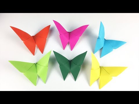 CRAFTS FOR KIDS WITH PAPER: ORIGAMI BUTTERFLY ????