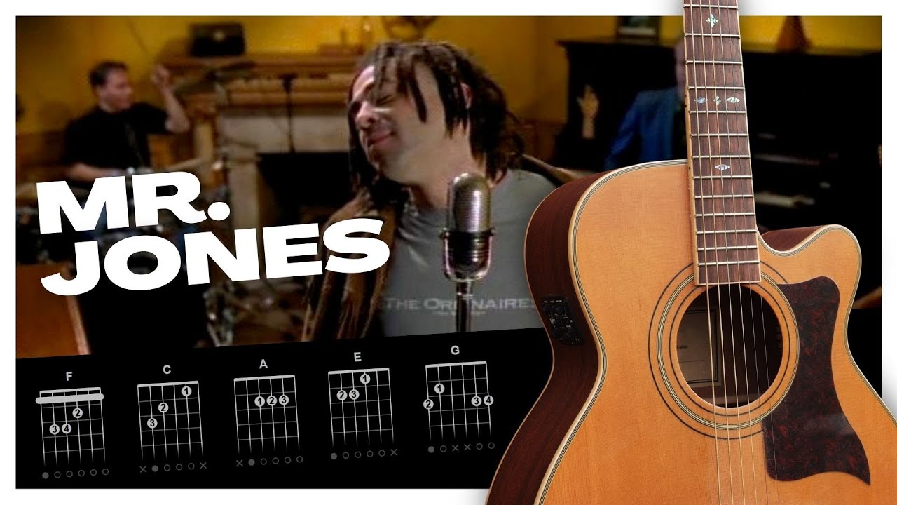 Mr. Jones - Couting Crows (Guitar Tutorial Lesson Tab) - YouTube