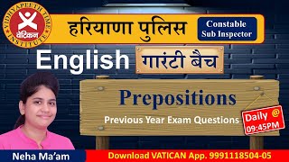 HSSC SSC Airforce Prepositions Lecture-3 English Grammar | Neha maam | Vatican Institute