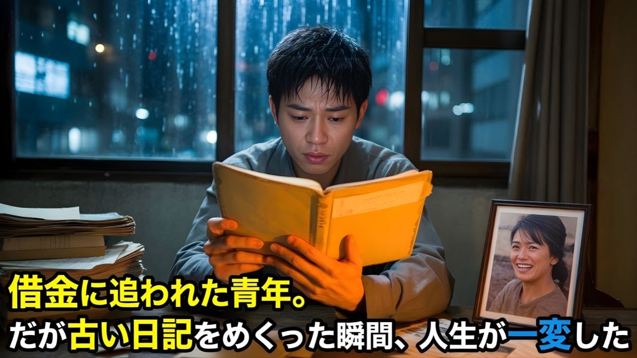 借金に追われた青年。だが古い日記をめくった瞬間、人生が一変した