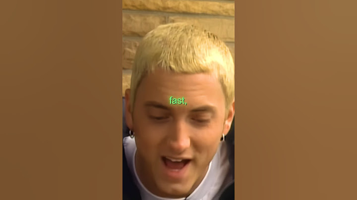 Why Eminem raps so fast 😳