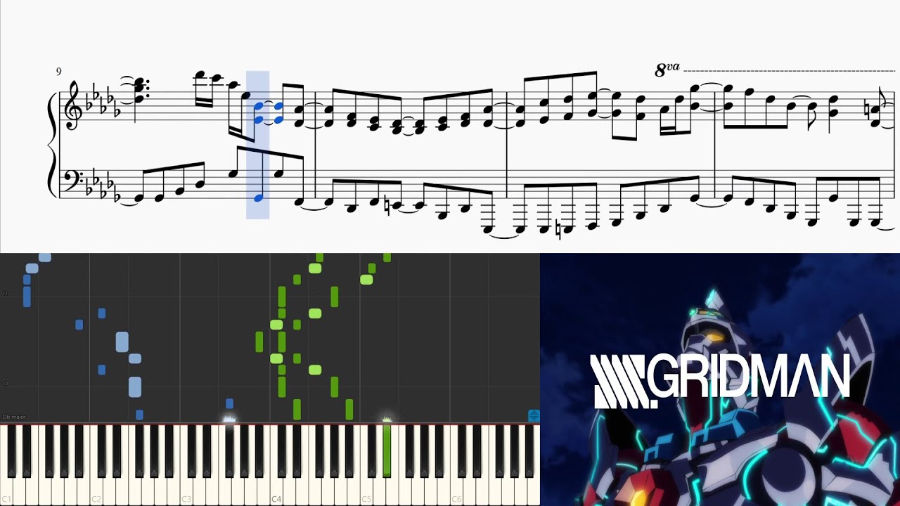 ピアノ楽譜 Ssss Gridman Op Union Piano Ssss Gridman Opening Youtube