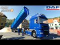 Farming Simulator 19 - DAF XF 105 4X2 Truck Unloads Sand At A Construction Site