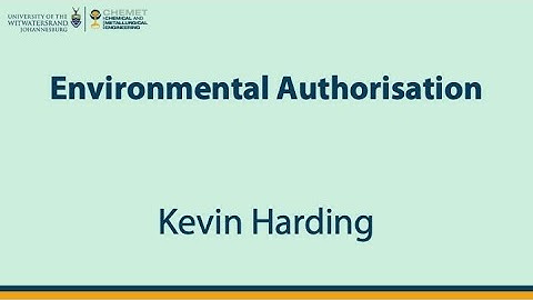 Environmental Authorisation [Lecture]