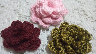 كروشيه /ورده سهله وبسيطه في خمس دقايق/Easy and simple crochet rose