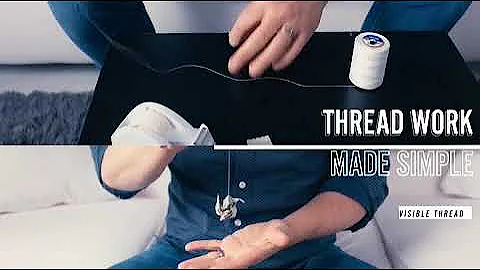 Saturn Magic - Invisible Thread Stripped (50 Feet) by Murphys Magic Supplies - Trick