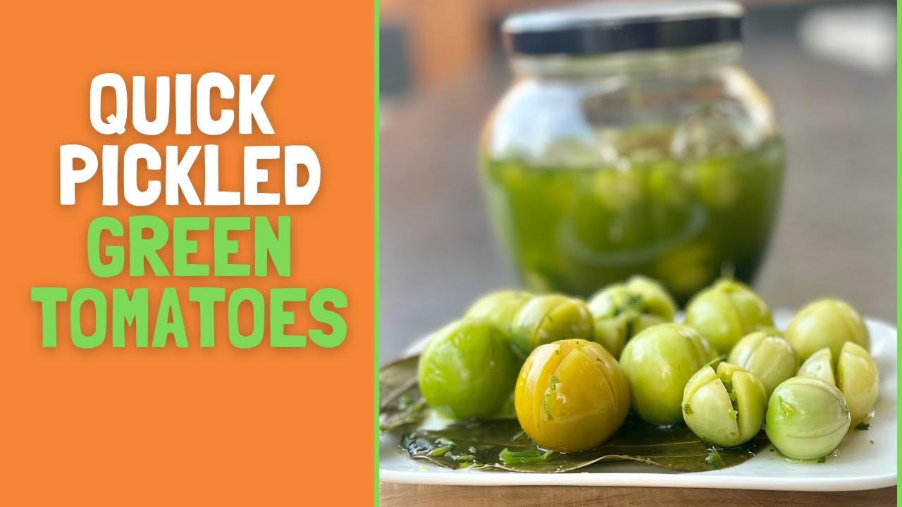 Quick Pickled Green Tomatoes - Upstate Ramblings