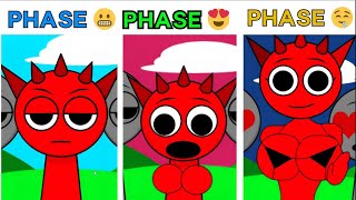 All Phases Of Red In New Sus Incredibox Sprunki From Phase 1 To Phase ?